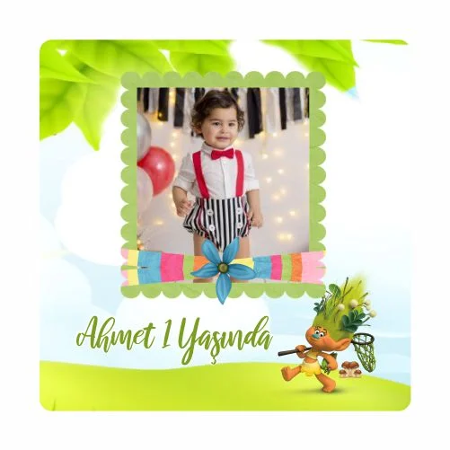 Safari Temalı Doğum Günü Magneti